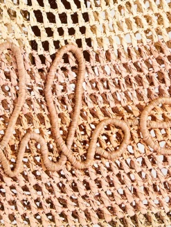 Summer Banana Raffia Tote Bag