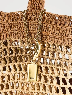 Summer Banana Raffia Tote Bag