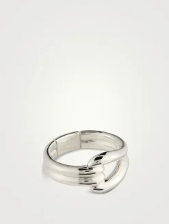 Surf Link Sterling Silver Ring