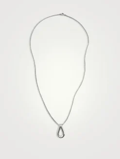 Surf Sterling Silver Link Pendant Necklace