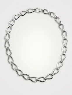 Surf Sterling Silver Link Necklace