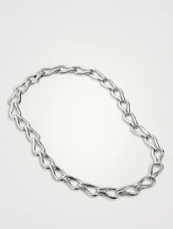 Surf Sterling Silver Link Necklace