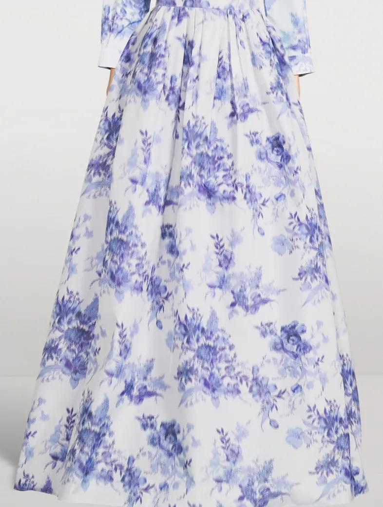 Taffeta Ball Skirt In Floral Print