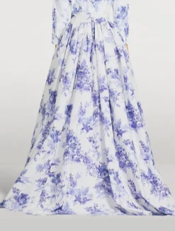 Taffeta Ball Skirt In Floral Print