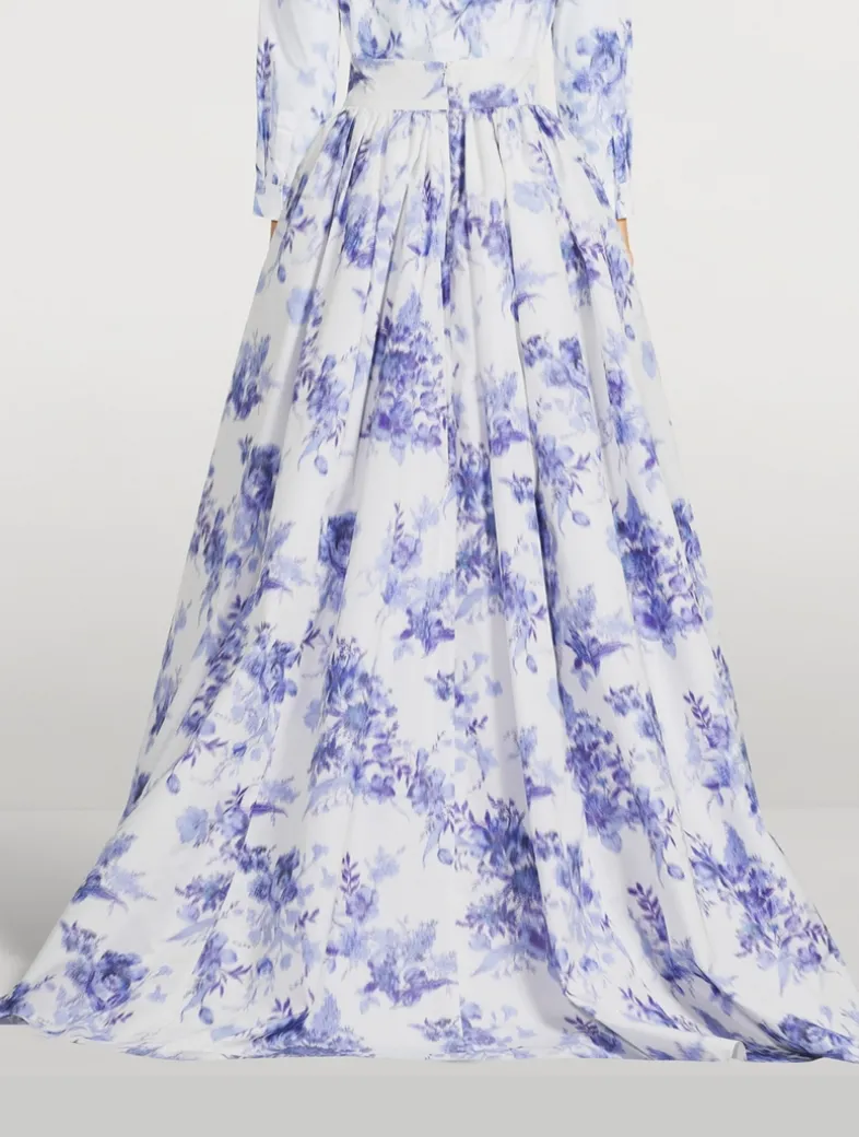 Taffeta Ball Skirt In Floral Print