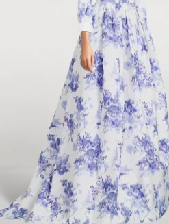 Taffeta Ball Skirt In Floral Print