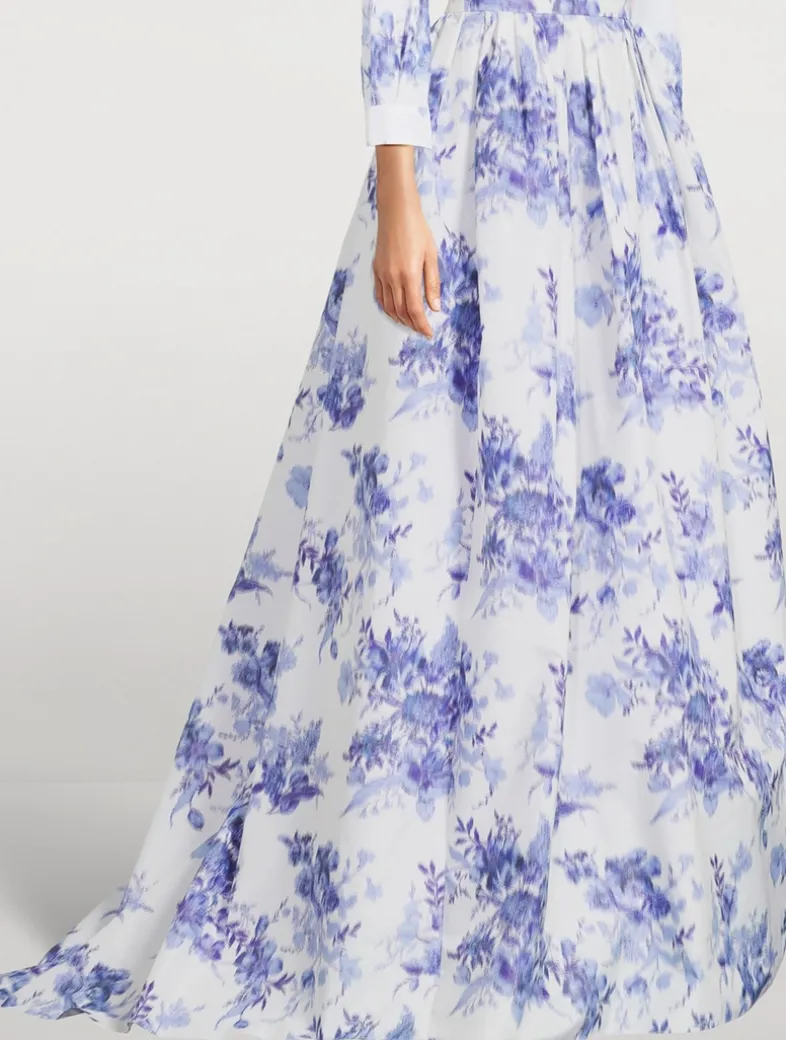 Taffeta Ball Skirt In Floral Print