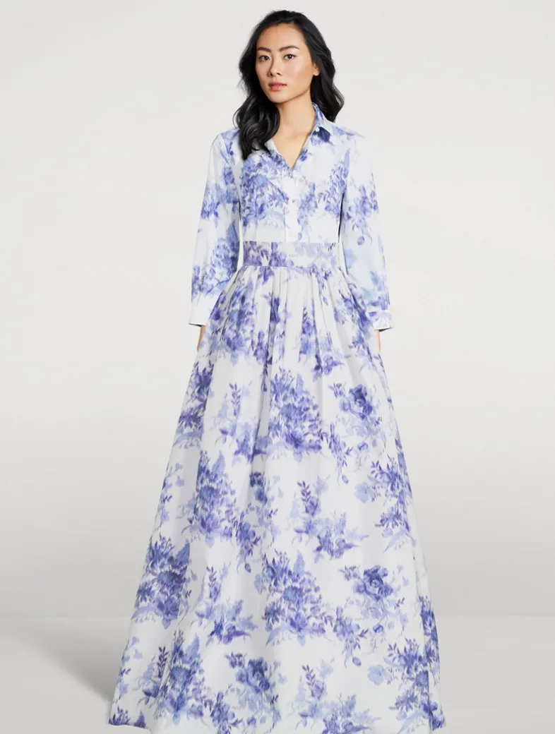 Taffeta Ball Skirt In Floral Print