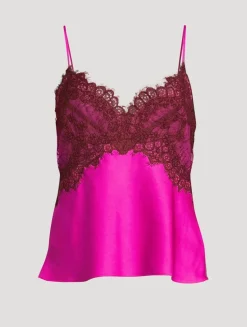 Talulah Lace-Trimmed Satin Cami