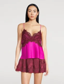 Talulah Lace-Trimmed Satin Cami