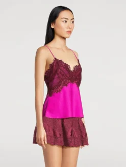 Talulah Lace-Trimmed Satin Cami