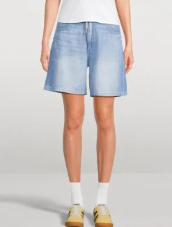 Taylor Drawstring Denim Shorts