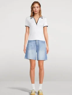 Taylor Drawstring Denim Shorts