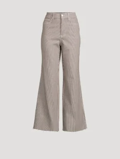 Taylor Wide-Leg Jeans In Stripe Print