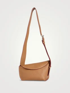 T-Bar Sling Leather Shoulder Bag