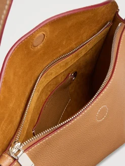 T-Bar Sling Leather Shoulder Bag