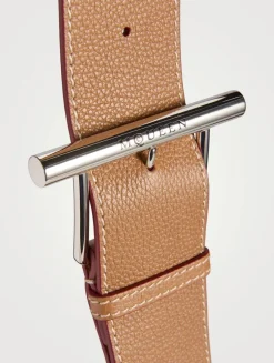 T-Bar Sling Leather Shoulder Bag