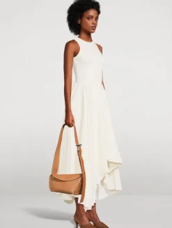 T-Bar Sling Leather Shoulder Bag