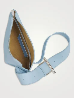 T-Bar Sling Leather Shoulder Bag