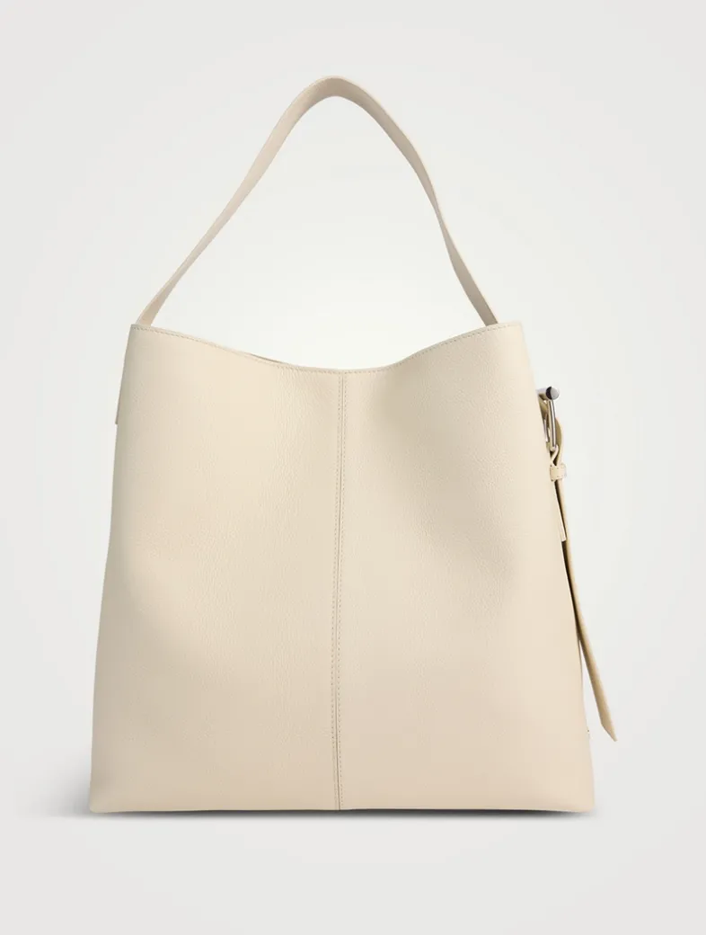 T-Bar Sling Leather Shoulder Bag