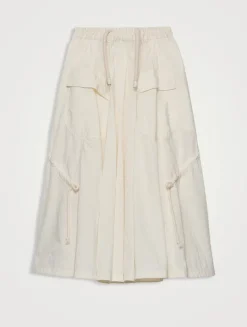 Technical Pongé Skirt