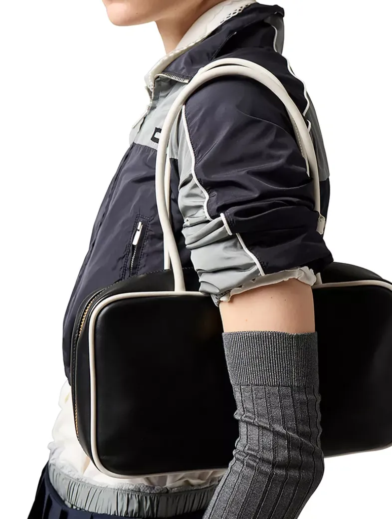 Technical Silk Zipper Blouson Jacket