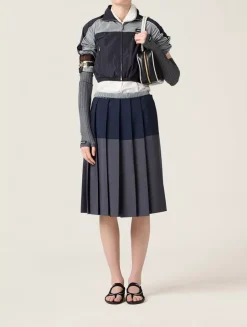 Technical Silk Zipper Blouson Jacket