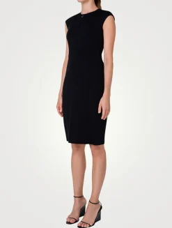 Techno Jersey Sheath Dress