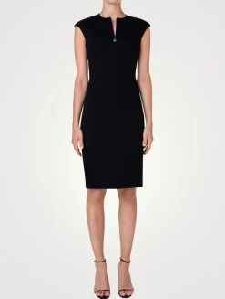 Techno Jersey Sheath Dress