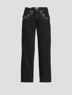The Beaded Straight Jeans