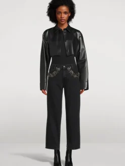 The Beaded Straight Jeans