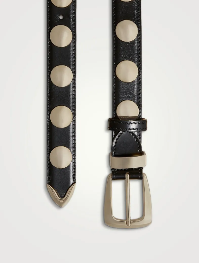 The Benny Leather Belt With Studs