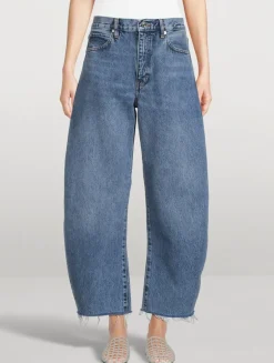 The Bubble Barrel-Leg Crop Jeans