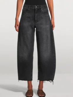 The Bubble Barrel-Leg Crop Jeans