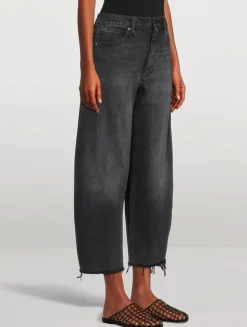 The Bubble Barrel-Leg Crop Jeans