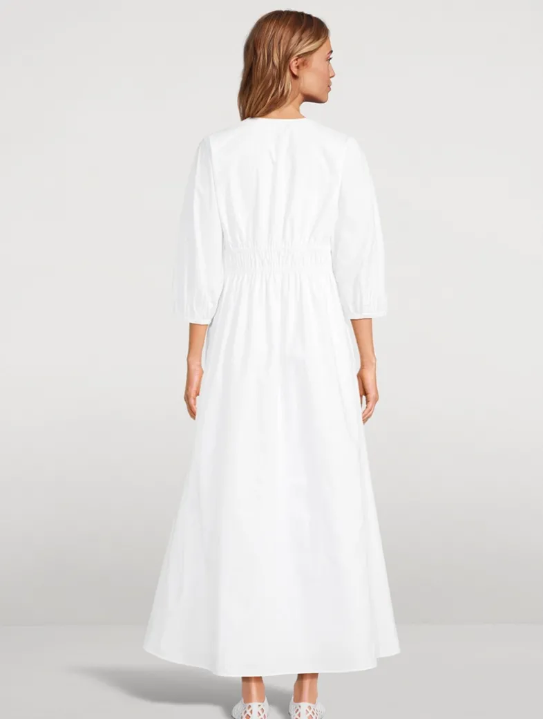 The Cinched Poplin Maxi Dress