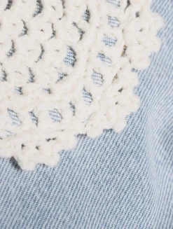 The Crochet Collar Denim Shirt