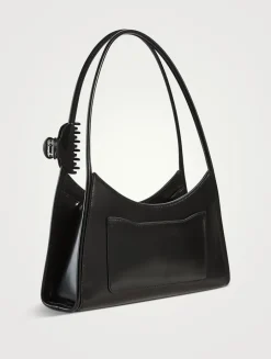 The Glam Claw Clip Leather Shoulder Bag