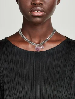 The Heart Balloon Pave Chain Necklace