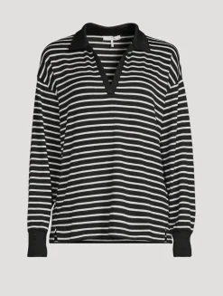 The Knit Polo Shirt In Stripe Print