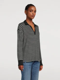 The Knit Polo Shirt In Stripe Print