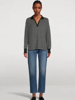 The Knit Polo Shirt In Stripe Print