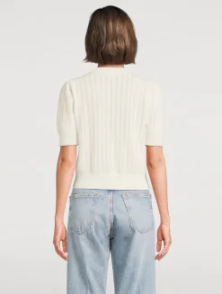 The Ladder Pointelle Cashmere Sweater