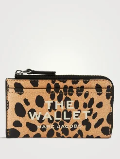 The Leather Zip Wallet In Cheetah Print