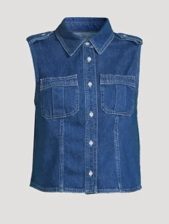 The Major Cropped Denim Shirt
