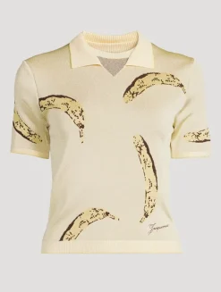 The Marino Banana Jacquard Polo Shirt
