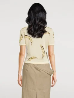 The Marino Banana Jacquard Polo Shirt