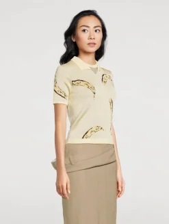 The Marino Banana Jacquard Polo Shirt