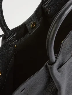 The Midi New York Leather Tote Bag