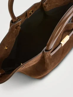 The Midi New York Leather Tote Bag